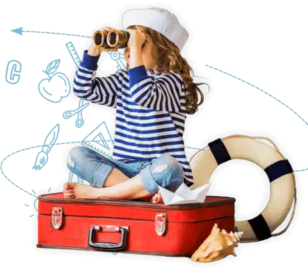 kids use binocular